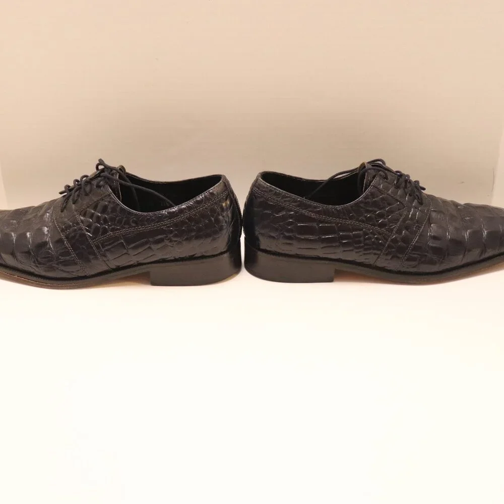 Giorgio Brutini‎ Men's Dress Shoes Woven Black Leather Shoes Size 11M NO 934493